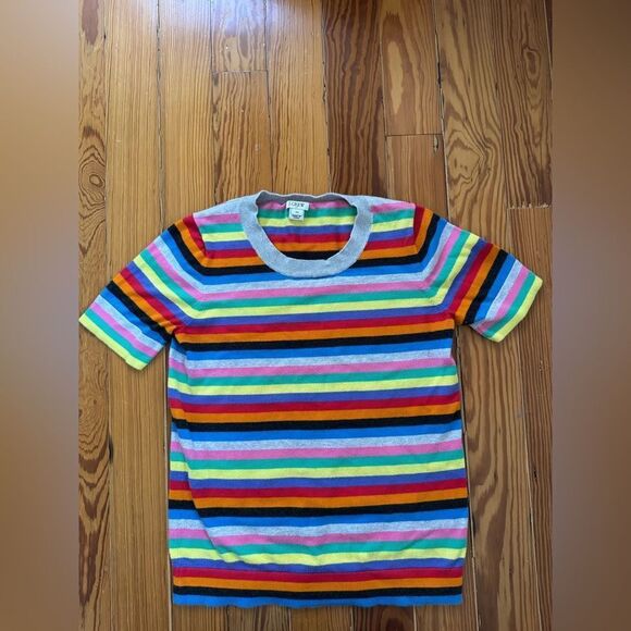 J Crew Multicolored Striped Sweater - Picture 1 of 6